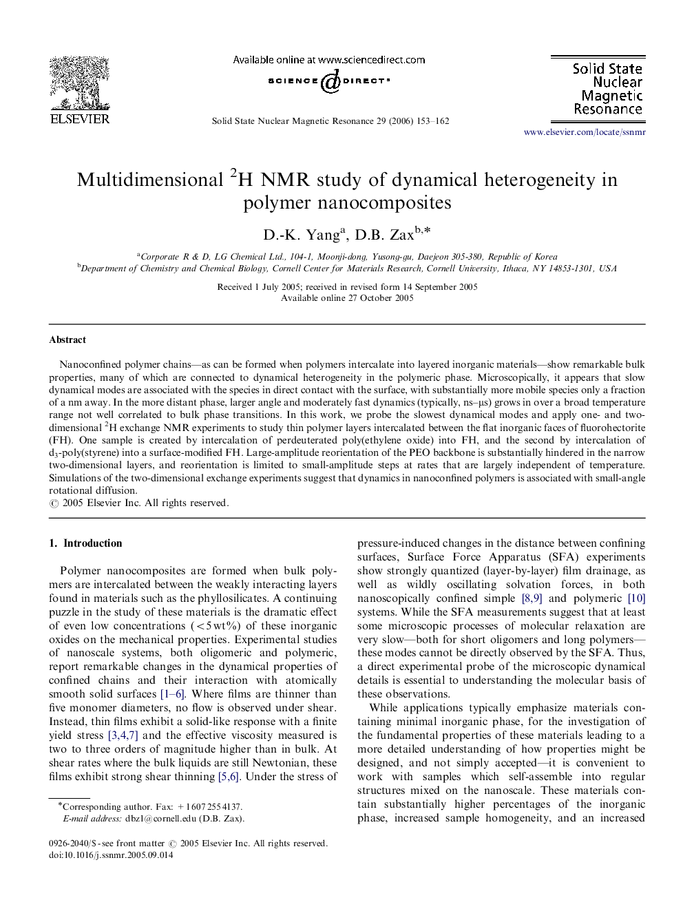 Multidimensional 2H NMR study of dynamical heterogeneity in polymer nanocomposites