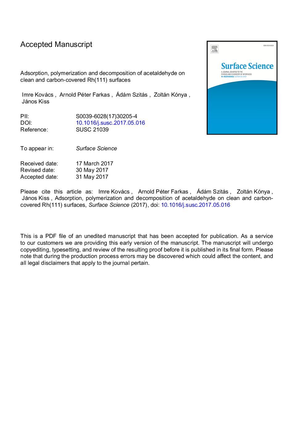 Adsorption, polymerization and decomposition of acetaldehyde on clean and carbon-covered Rh(111) surfaces