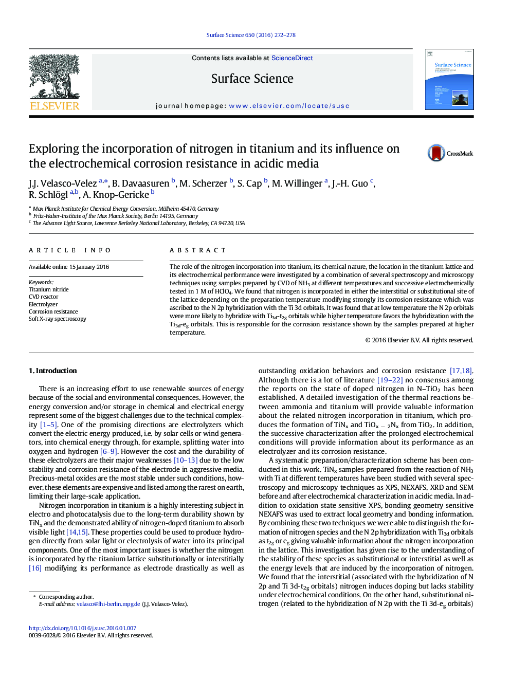 Exploring the incorporation of nitrogen in titanium and its influence on the electrochemical corrosion resistance in acidic media