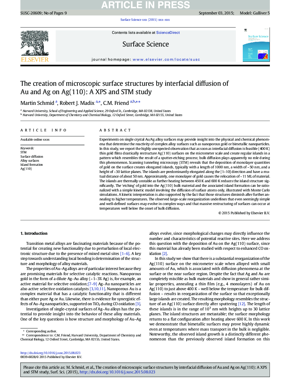 The creation of microscopic surface structures by interfacial diffusion of Au and Ag on Ag(110): A XPS and STM study