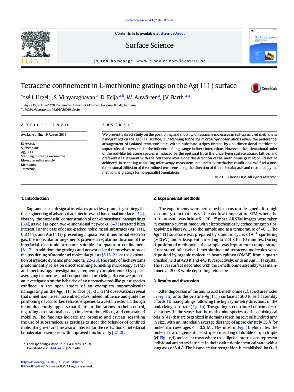 Tetracene confinement in L-methionine gratings on the Ag(111) surface