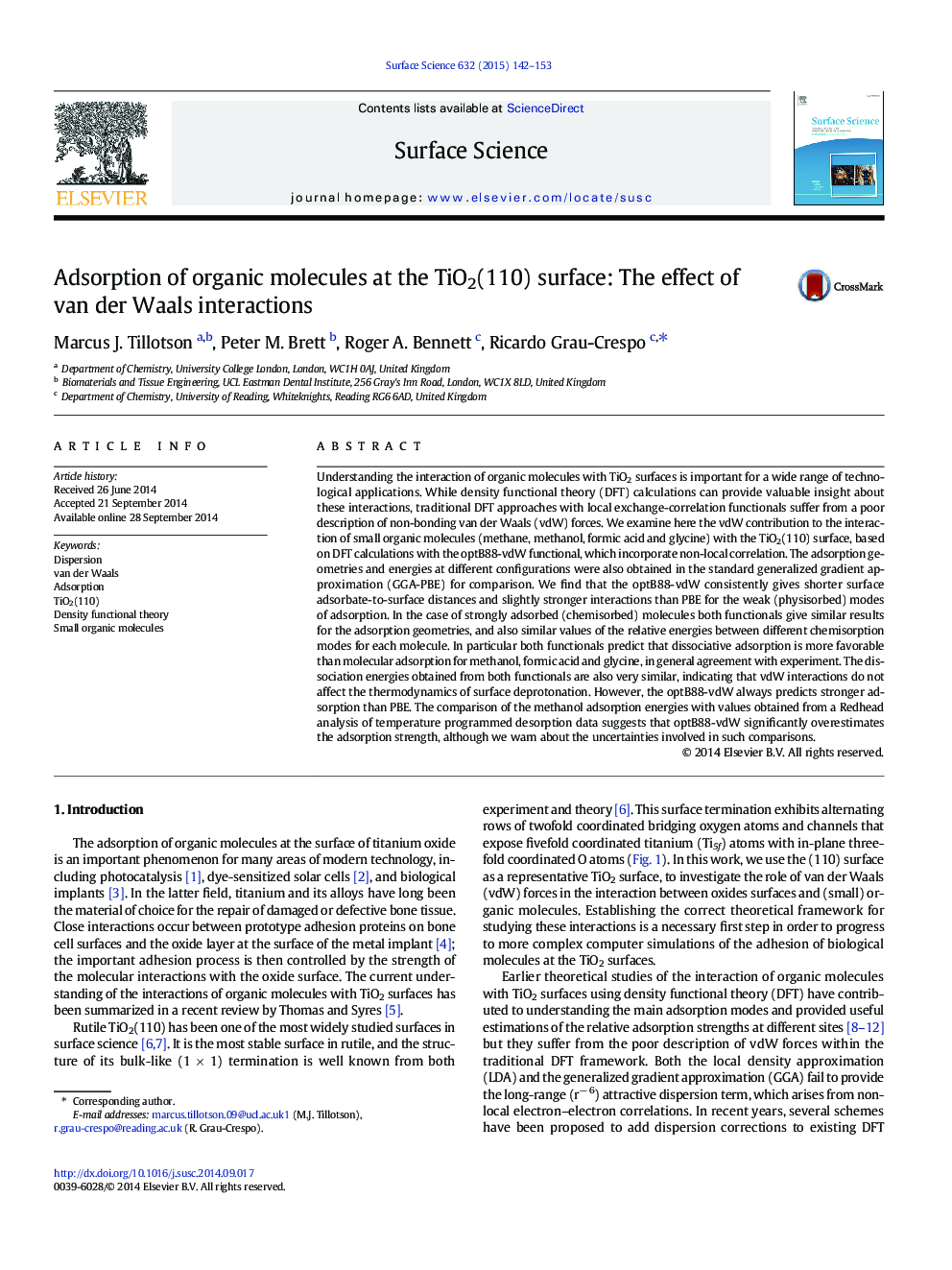 Adsorption of organic molecules at the TiO2(110) surface: The effect of van der Waals interactions