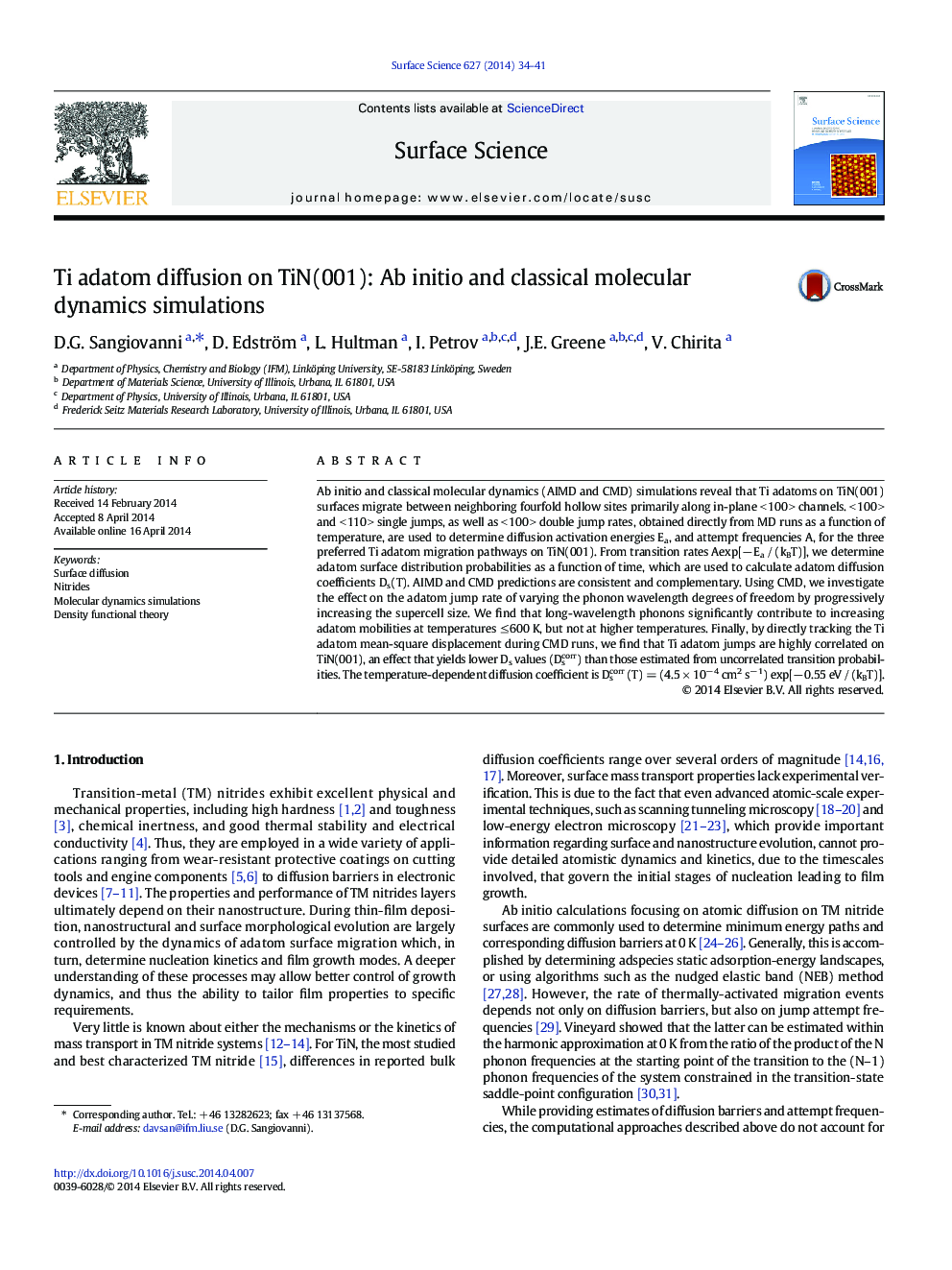 Ti adatom diffusion on TiN(001): Ab initio and classical molecular dynamics simulations