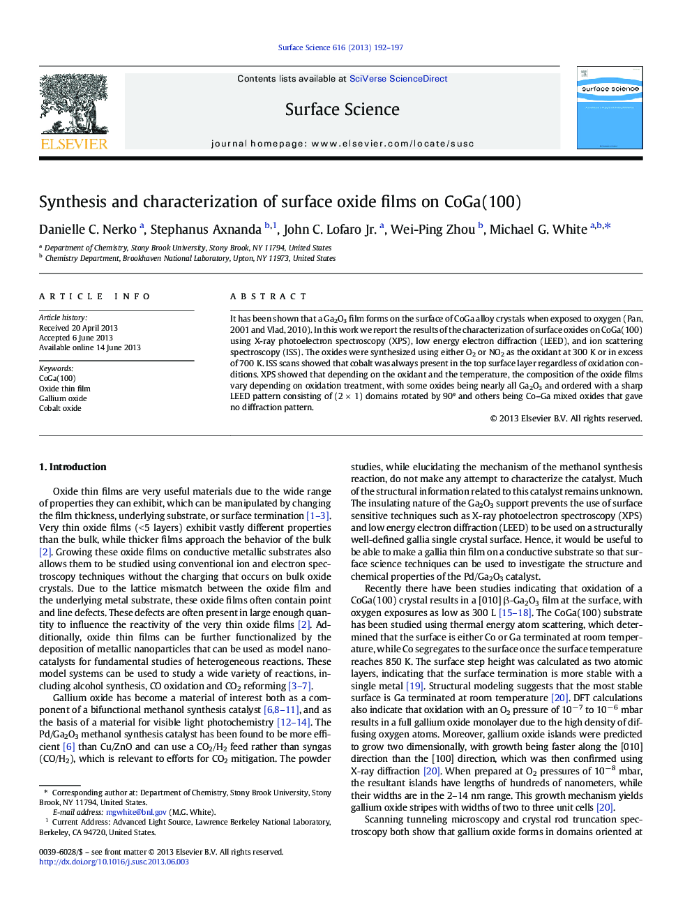 Synthesis and characterization of surface oxide films on CoGa(100)