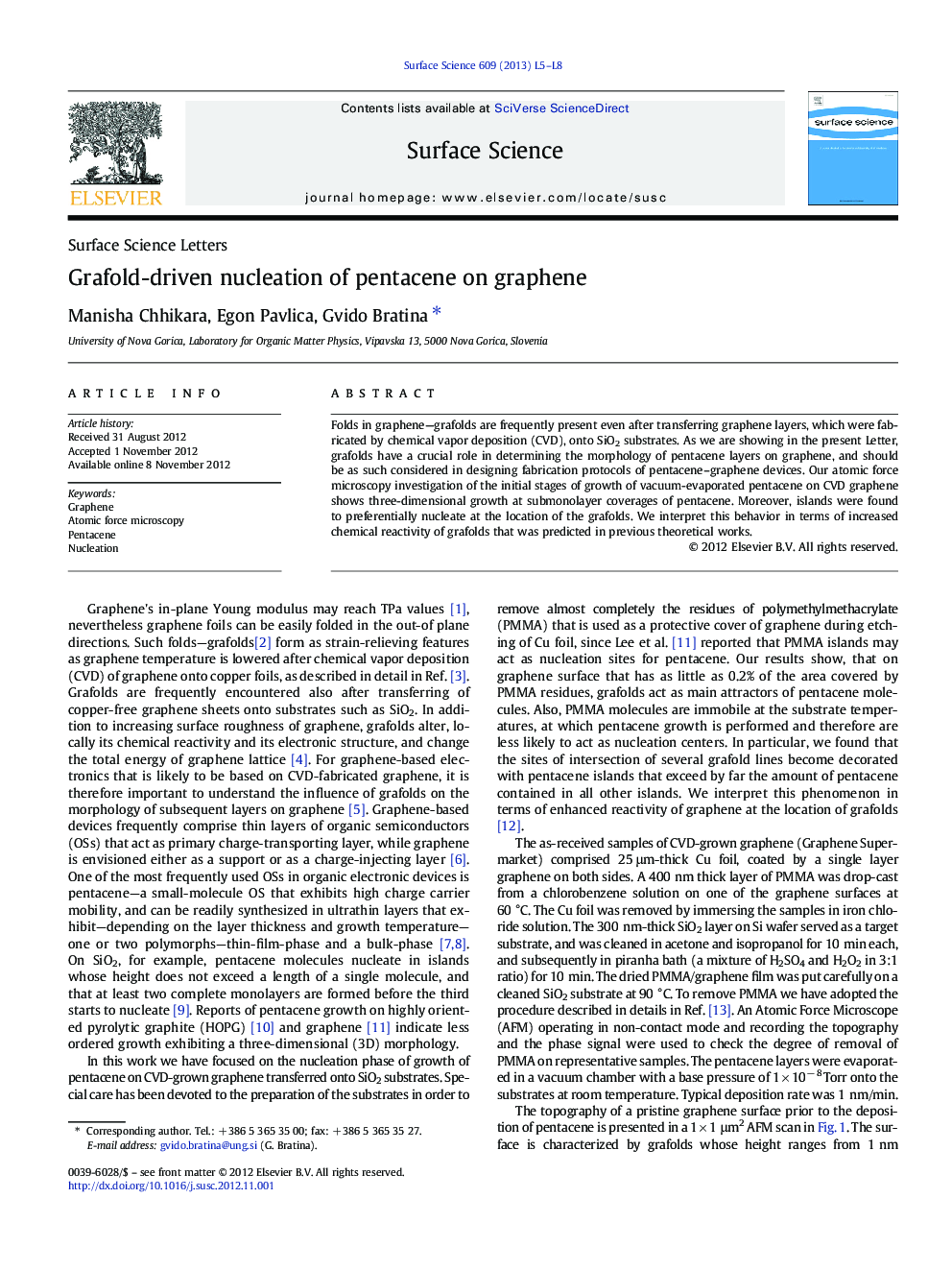 Grafold-driven nucleation of pentacene on graphene