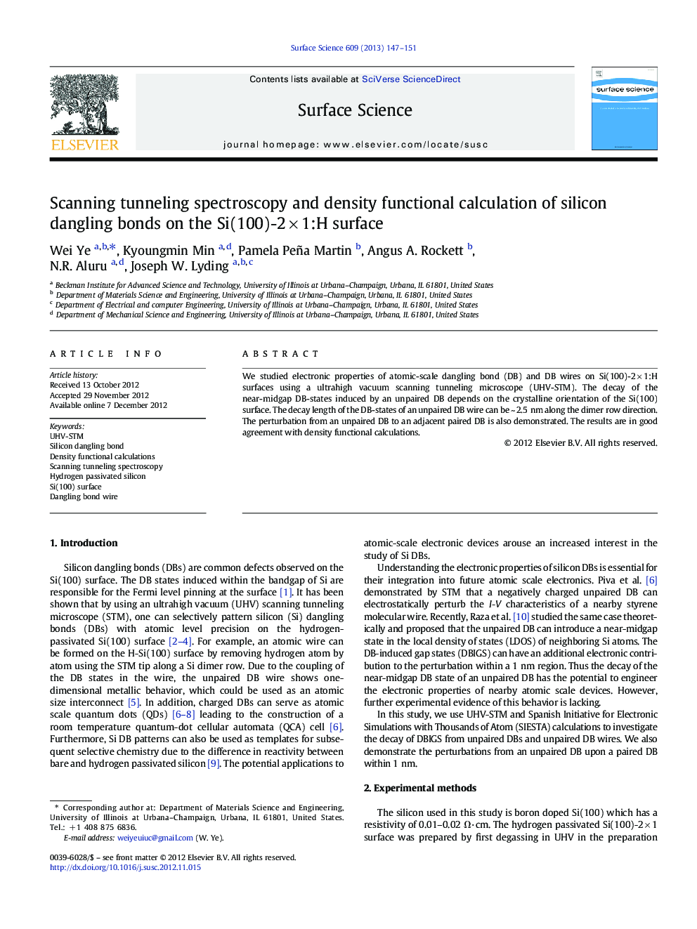 Scanning tunneling spectroscopy and density functional calculation of silicon dangling bonds on the Si(100)-2Â ÃÂ 1:H surface