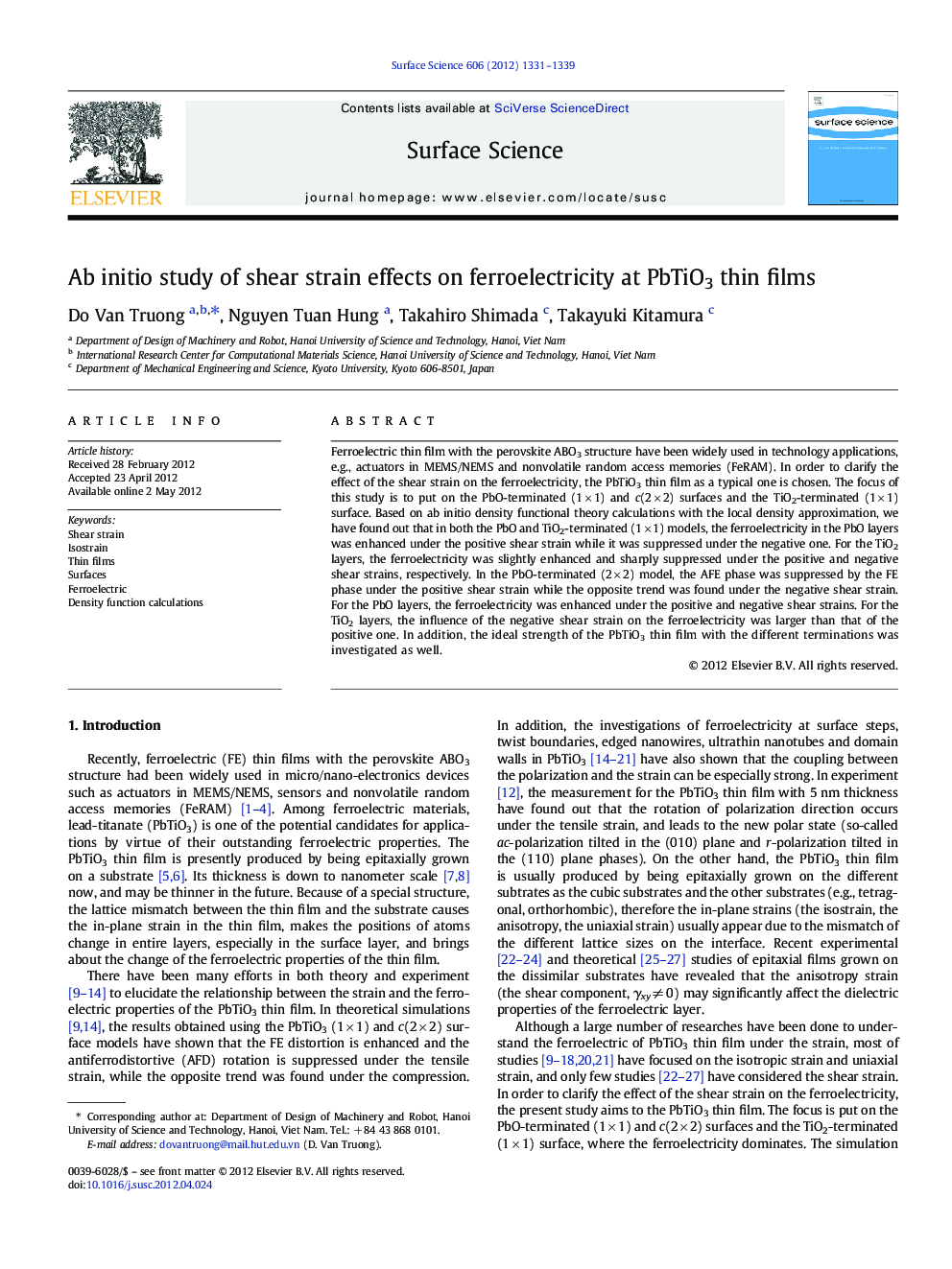 Ab initio study of shear strain effects on ferroelectricity at PbTiO3 thin films