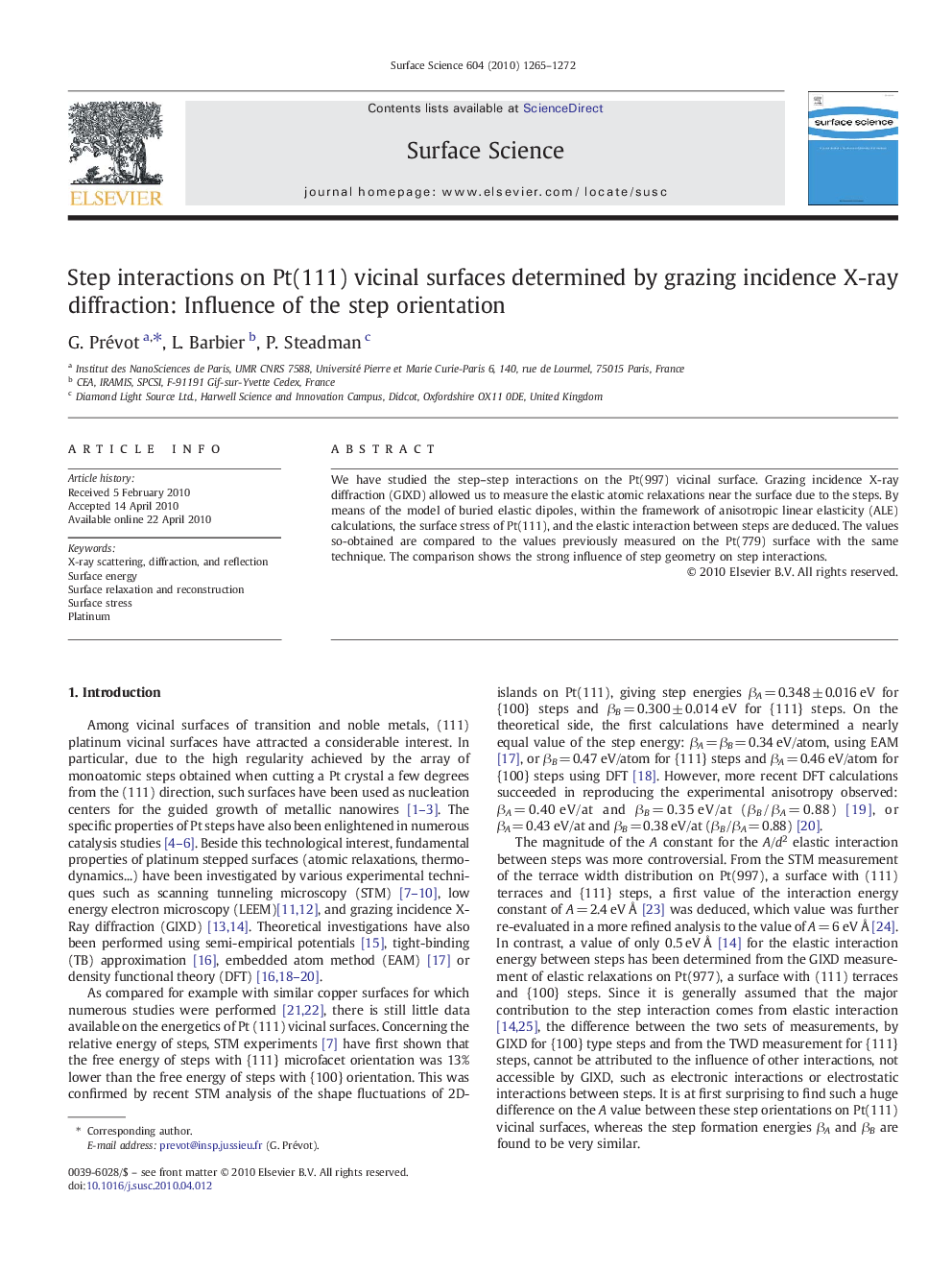 Step interactions on Pt(111) vicinal surfaces determined by grazing incidence X-ray diffraction: Influence of the step orientation