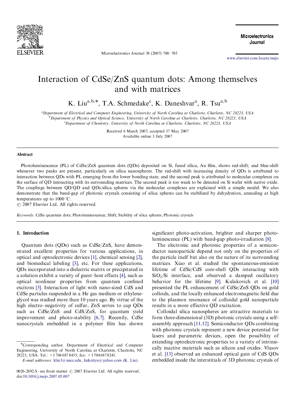 Interaction of CdSe/ZnS quantum dots: Among themselves and with matrices