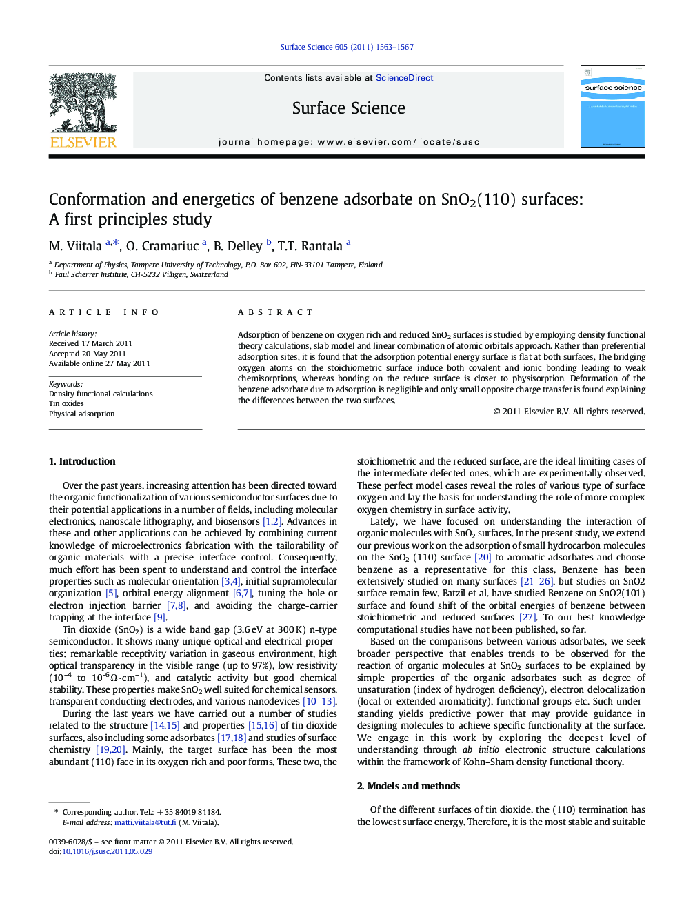 Conformation and energetics of benzene adsorbate on SnO2(110) surfaces: A first principles study