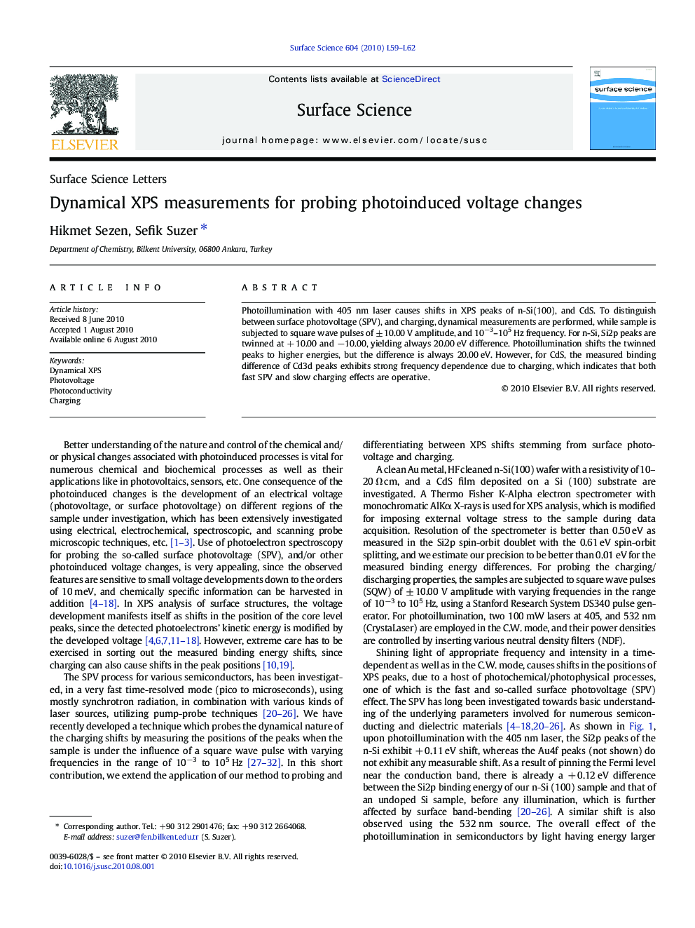 Dynamical XPS measurements for probing photoinduced voltage changes