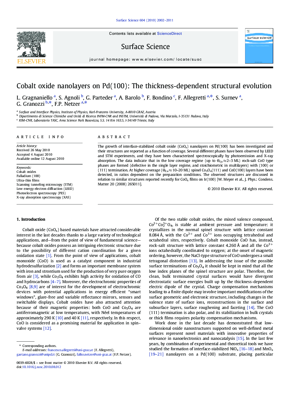 Cobalt oxide nanolayers on Pd(100): The thickness-dependent structural evolution