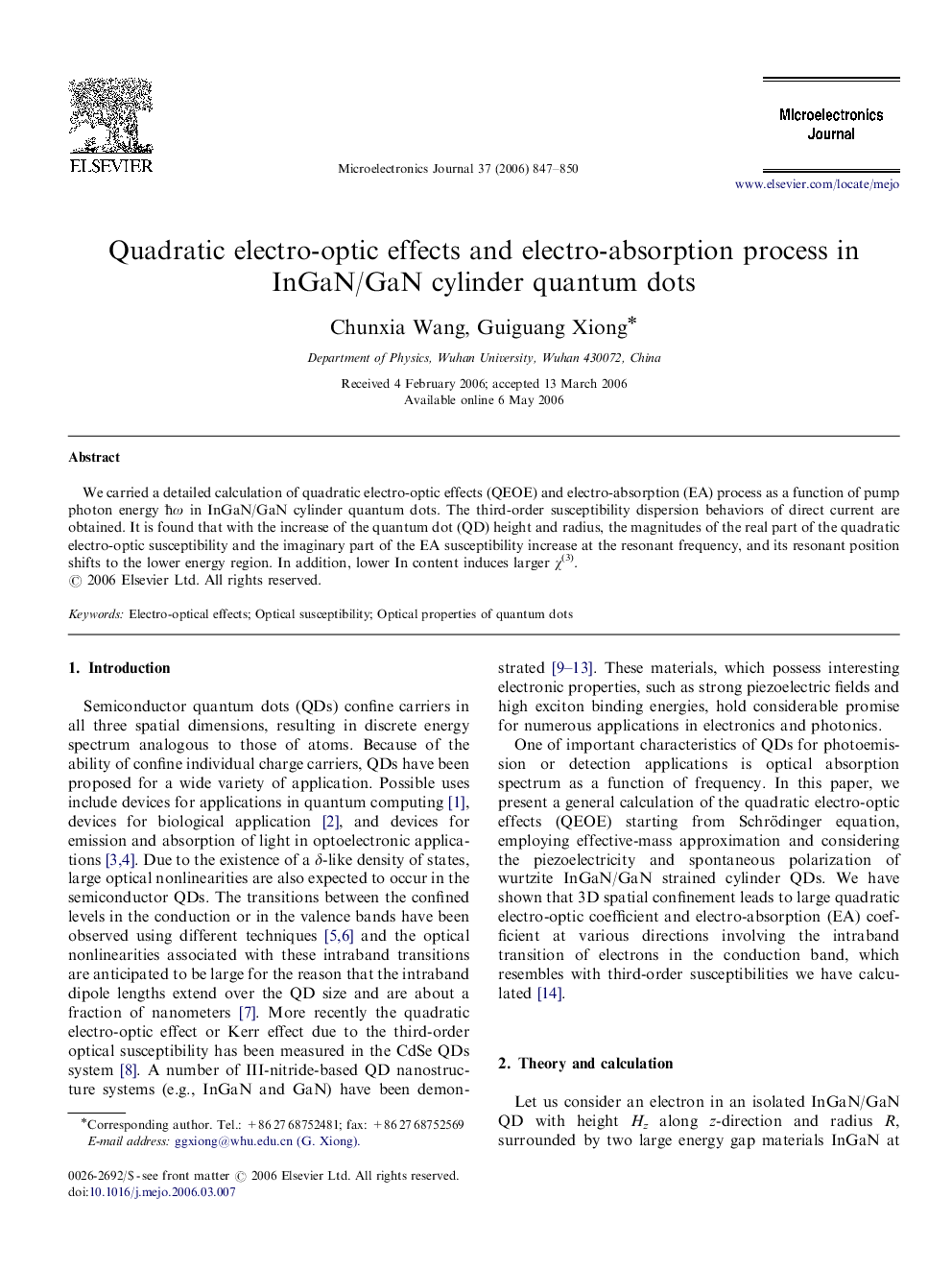 Quadratic electro-optic effects and electro-absorption process in InGaN/GaN cylinder quantum dots