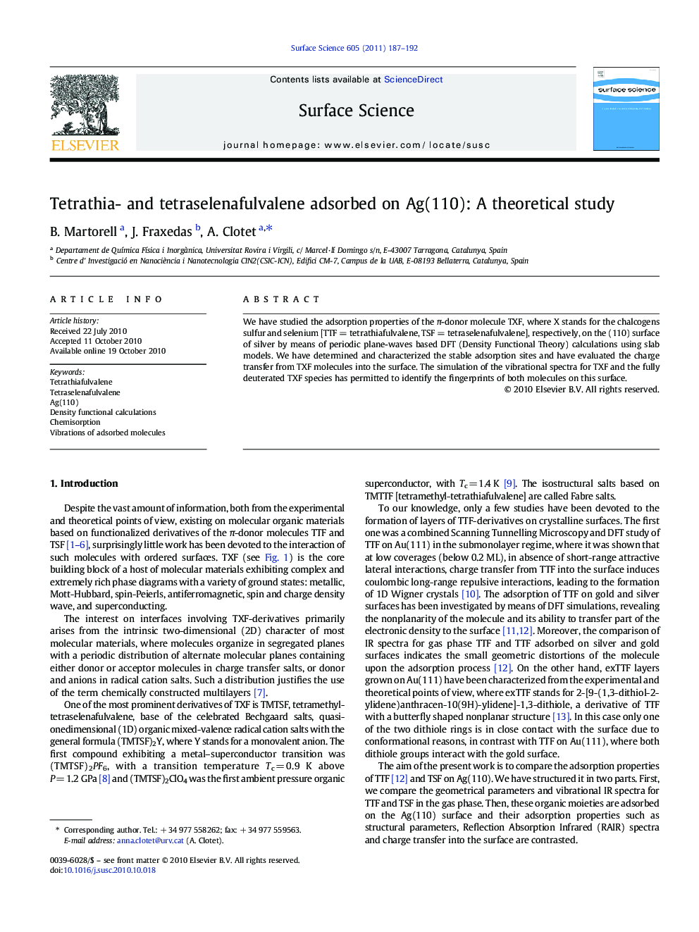 Tetrathia- and tetraselenafulvalene adsorbed on Ag(110): A theoretical study