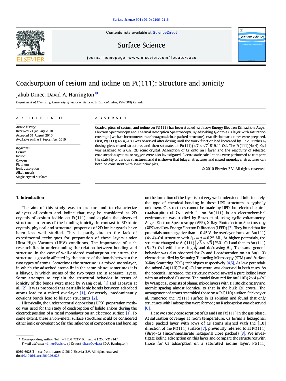 Coadsorption of cesium and iodine on Pt(111): Structure and ionicity