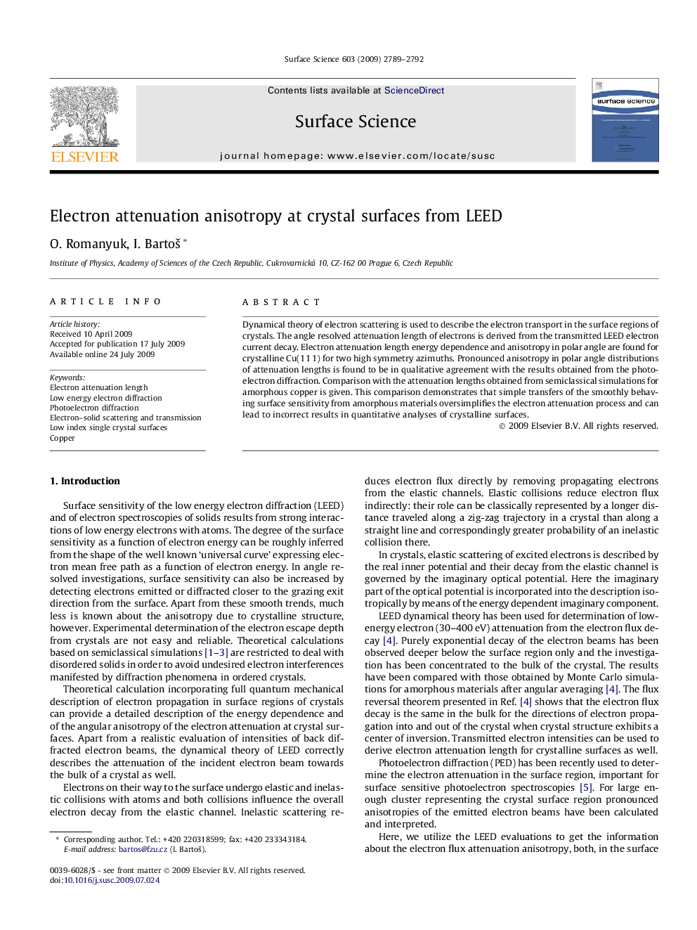 Electron attenuation anisotropy at crystal surfaces from LEED