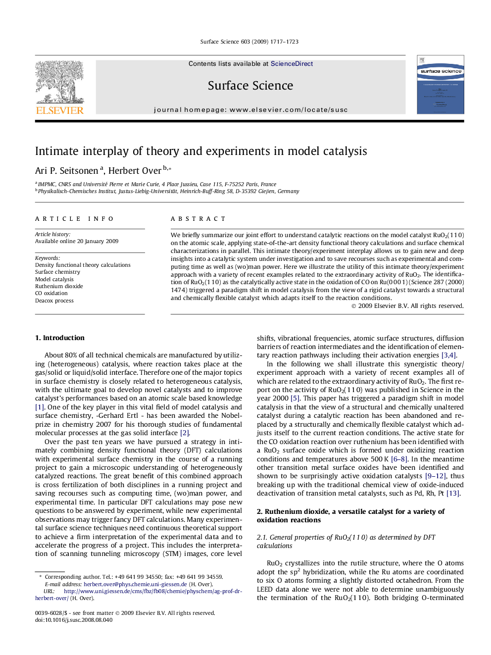 Intimate interplay of theory and experiments in model catalysis