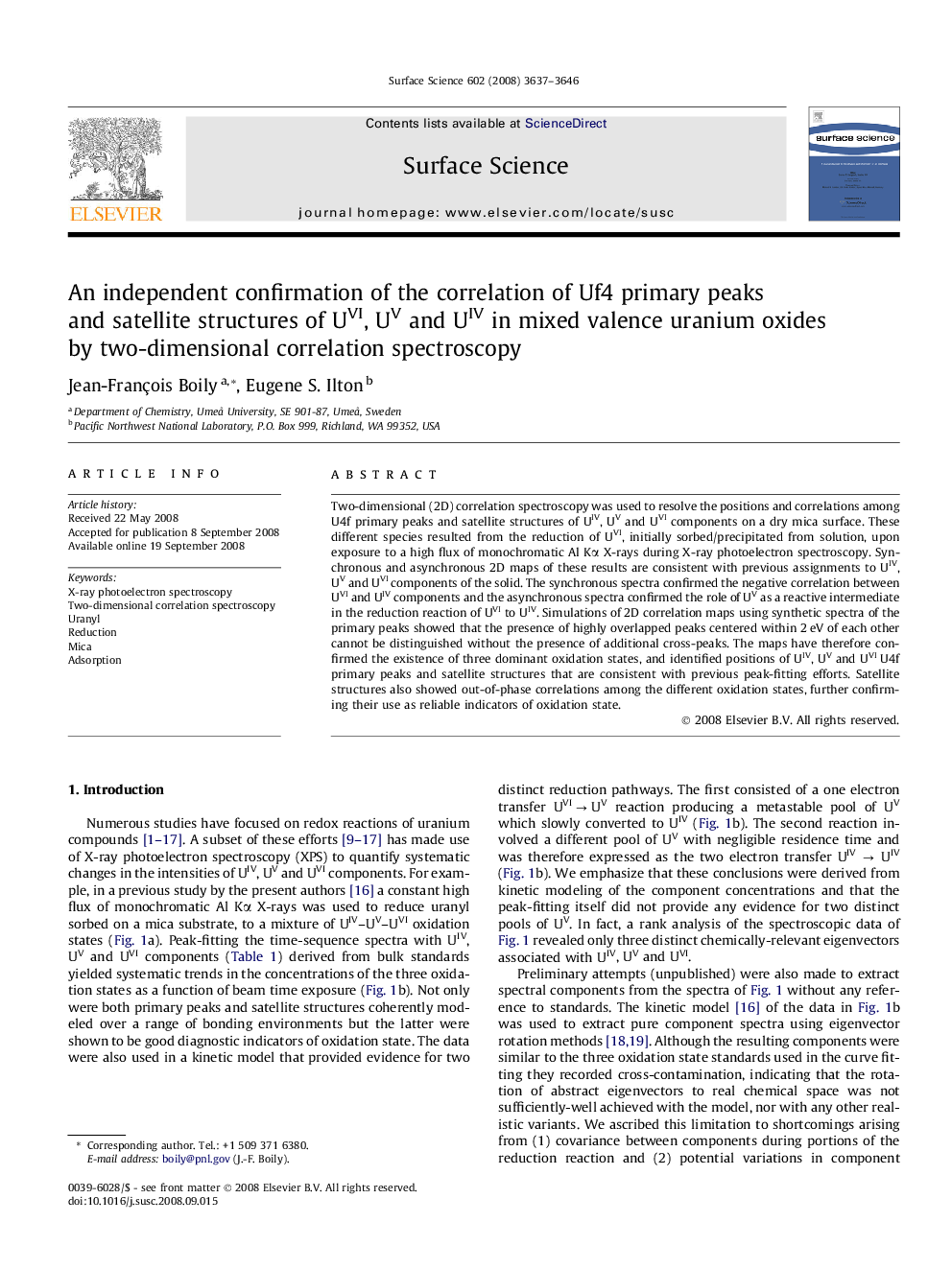 An independent confirmation of the correlation of Uf4 primary peaks and satellite structures of UVI, UV and UIV in mixed valence uranium oxides by two-dimensional correlation spectroscopy