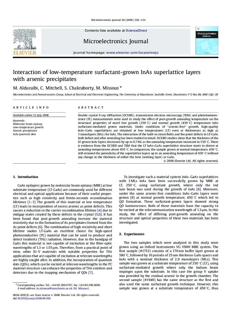 Interaction of low-temperature surfactant-grown InAs superlattice layers with arsenic precipitates