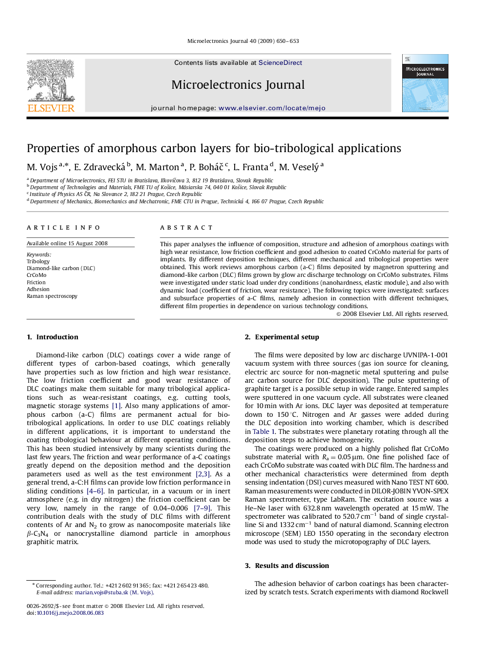 Properties of amorphous carbon layers for bio-tribological applications