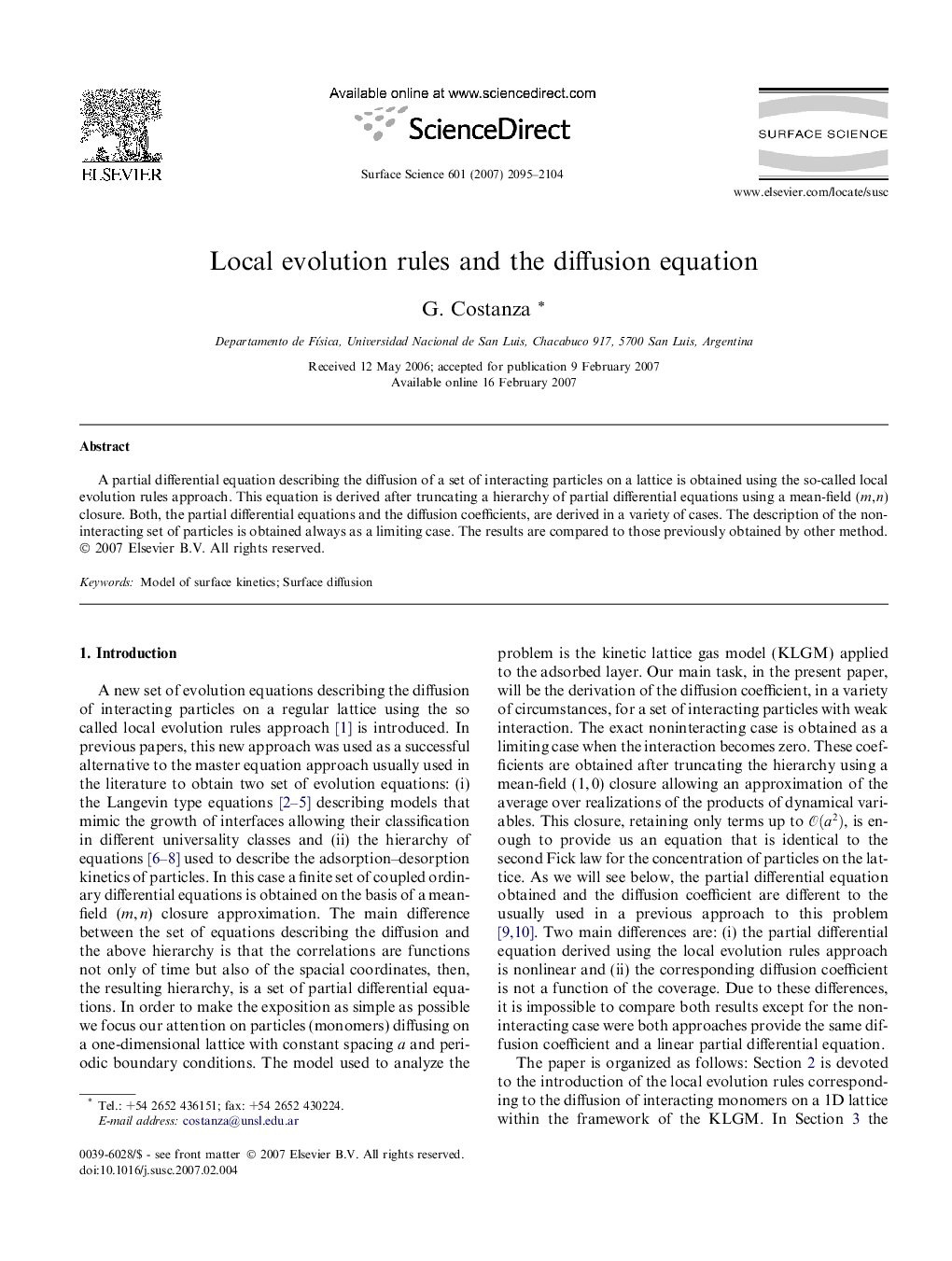 Local evolution rules and the diffusion equation