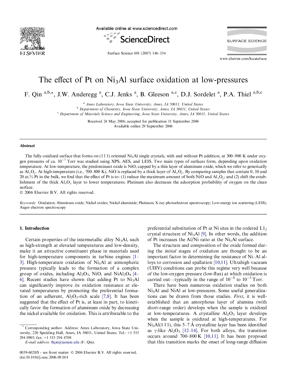 The effect of Pt on Ni3Al surface oxidation at low-pressures