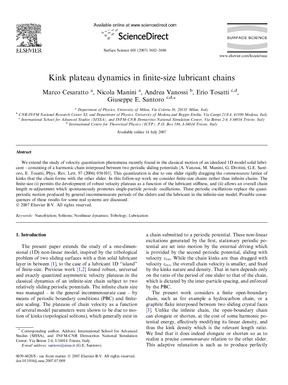 Kink plateau dynamics in finite-size lubricant chains