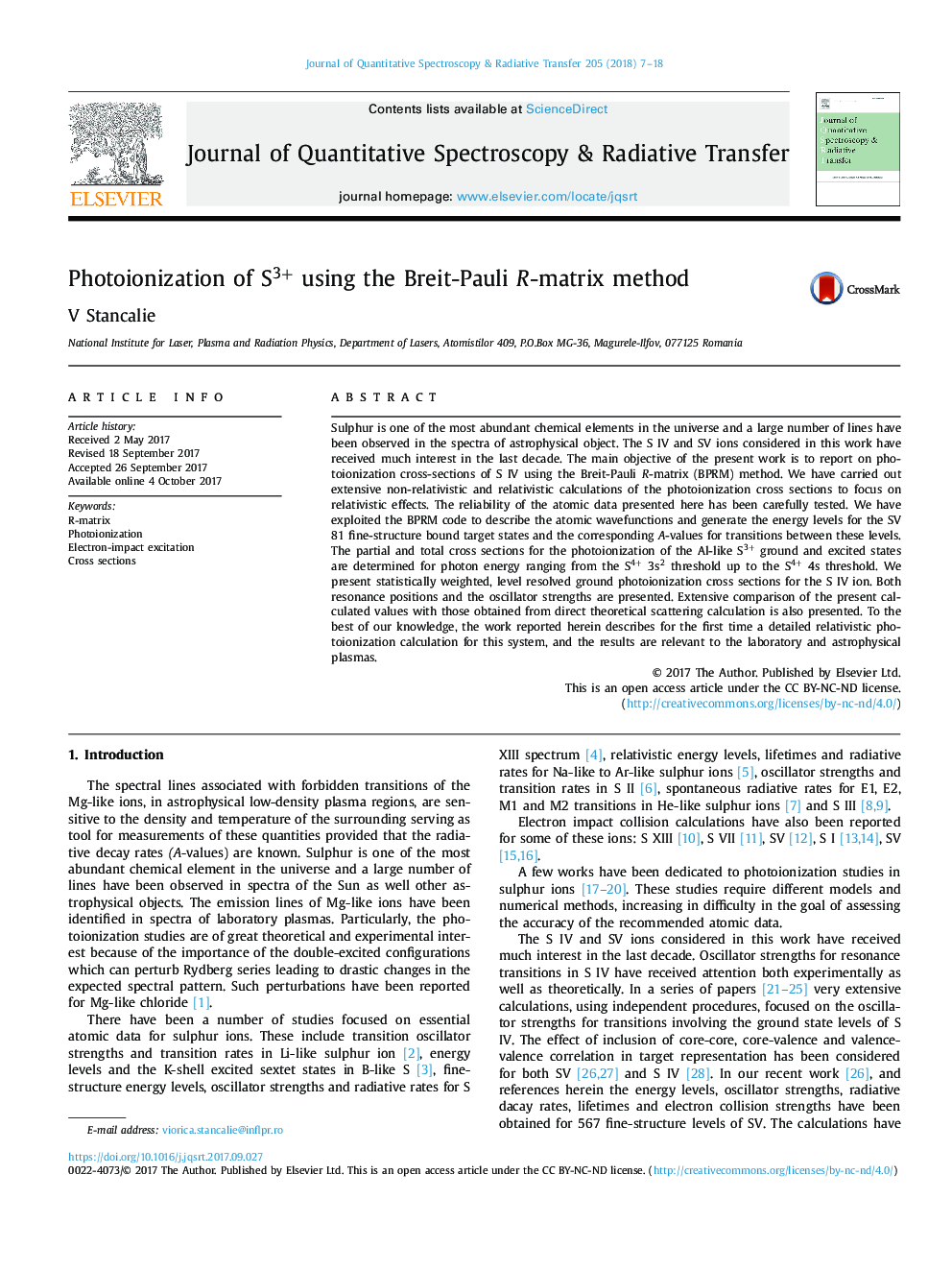 Photoionization of S3+ using the Breit-Pauli R-matrix method