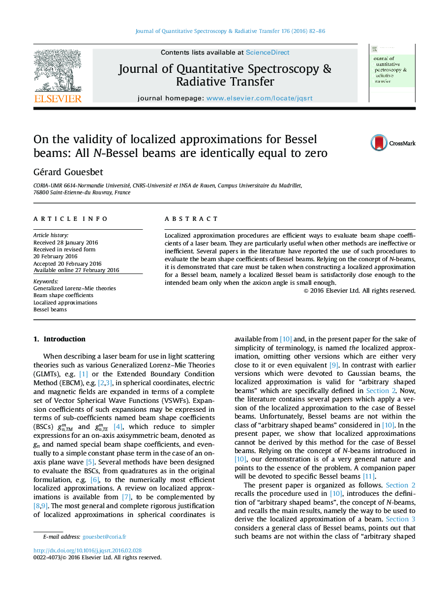 On the validity of localized approximations for Bessel beams: All N-Bessel beams are identically equal to zero