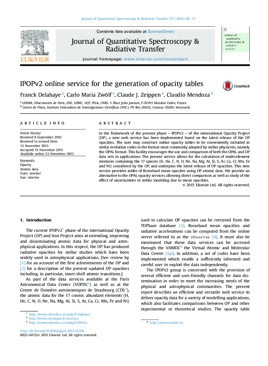 IPOPv2 online service for the generation of opacity tables