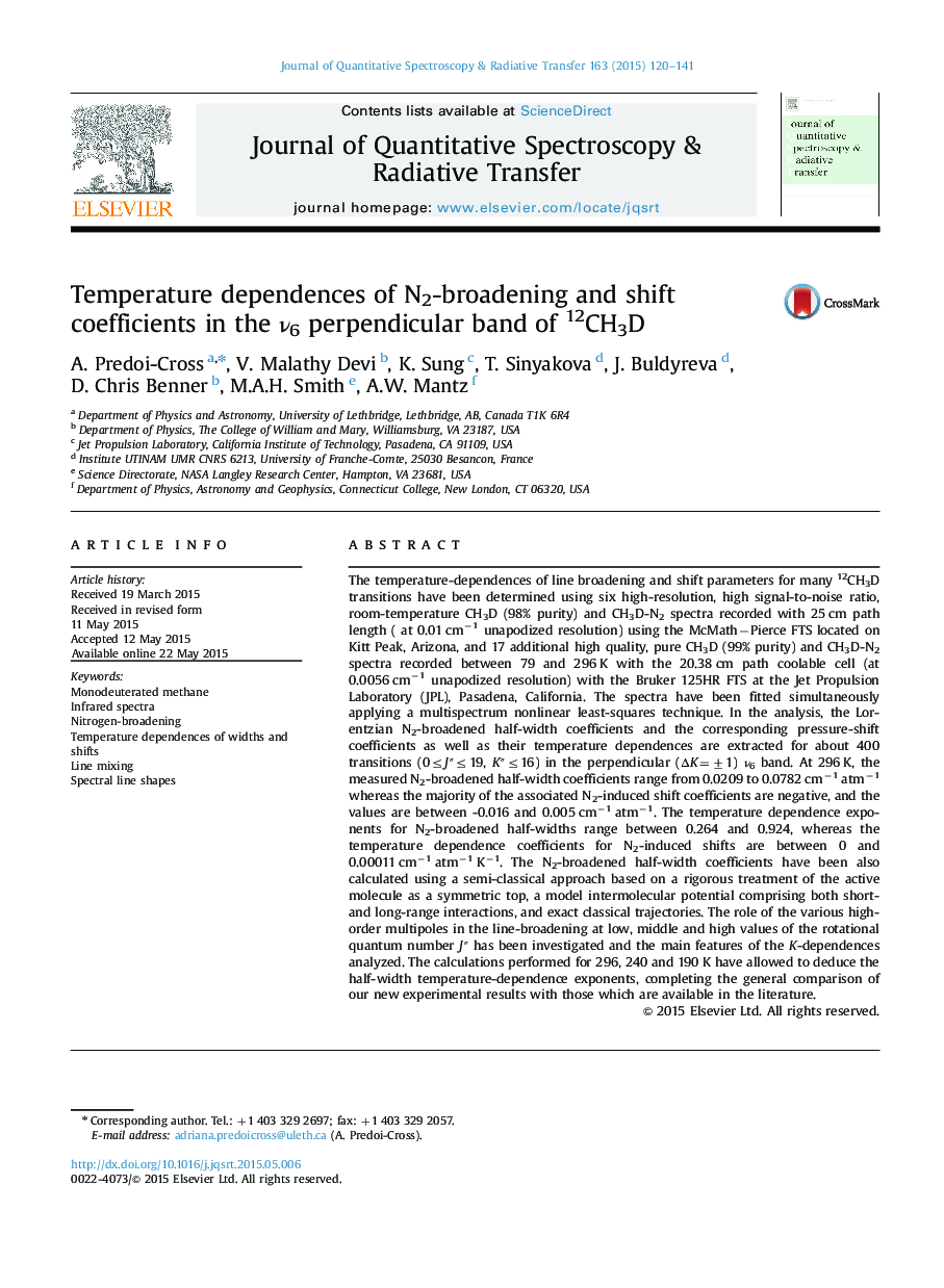 Temperature dependences of N2-broadening and shift coefficients in the Î½6 perpendicular band of 12CH3D