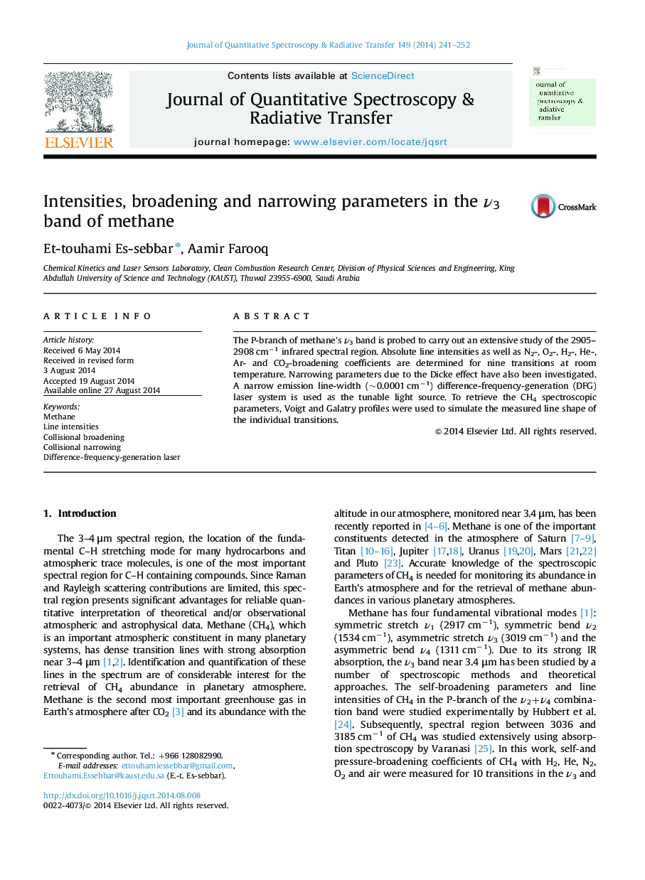 Intensities, broadening and narrowing parameters in the Î½3 band of methane
