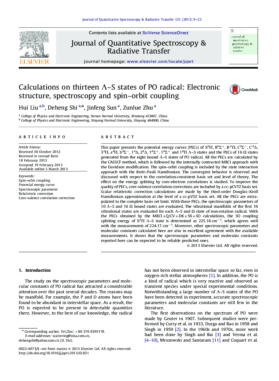 Calculations on thirteen Î-S states of PO radical: Electronic structure, spectroscopy and spin-orbit coupling