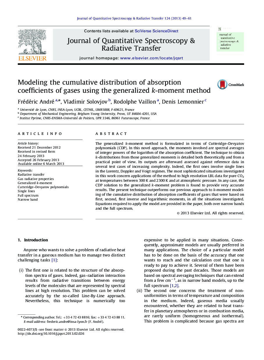 Modeling the cumulative distribution of absorption coefficients of gases using the generalized k-moment method