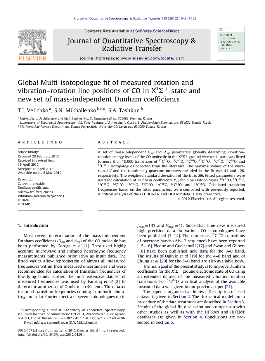 Global Multi-isotopologue fit of measured rotation and vibration-rotation line positions of CO in X1Î£+ state and new set of mass-independent Dunham coefficients