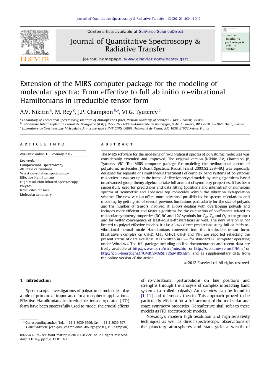 Extension of the MIRS computer package for the modeling of molecular spectra: From effective to full ab initio ro-vibrational Hamiltonians in irreducible tensor form