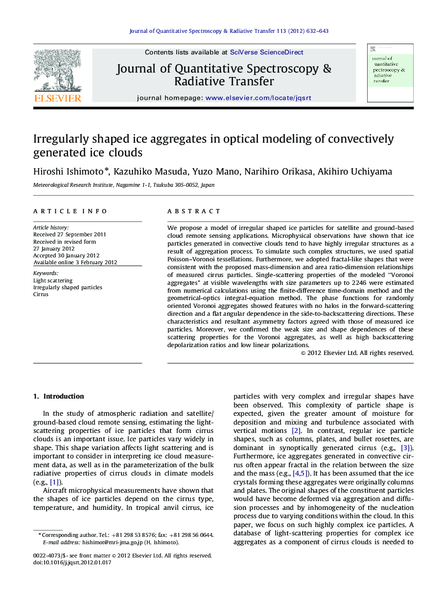 Irregularly shaped ice aggregates in optical modeling of convectively generated ice clouds