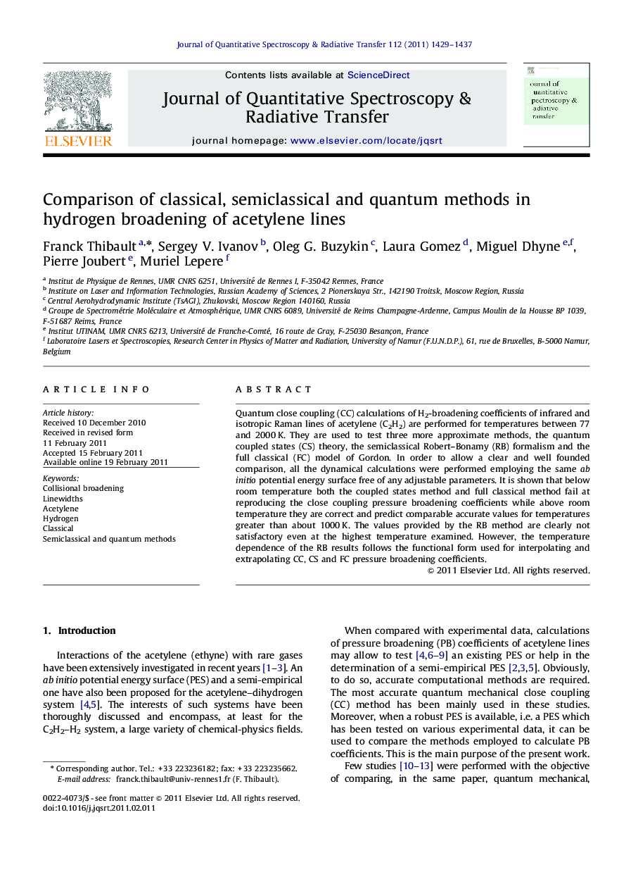 Comparison of classical, semiclassical and quantum methods in hydrogen broadening of acetylene lines