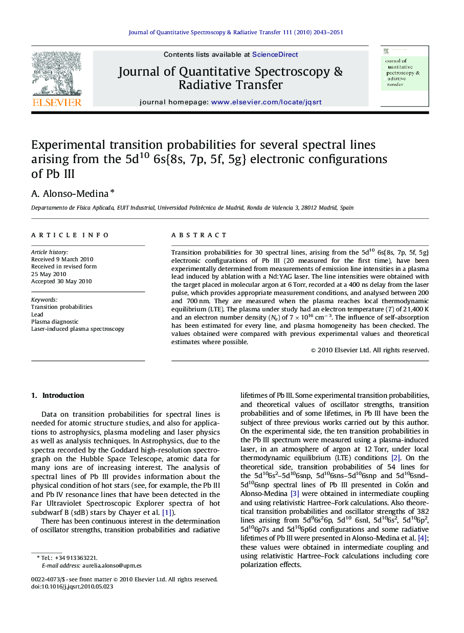 Experimental transition probabilities for several spectral lines arising from the 5d10 6s{8s, 7p, 5f, 5g} electronic configurations of Pb III