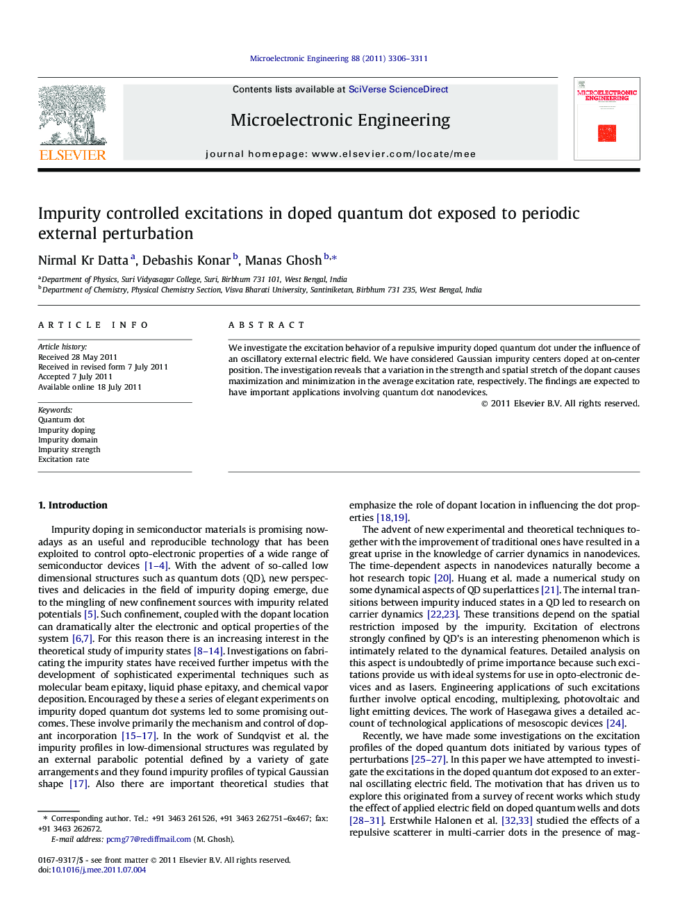 Impurity controlled excitations in doped quantum dot exposed to periodic external perturbation