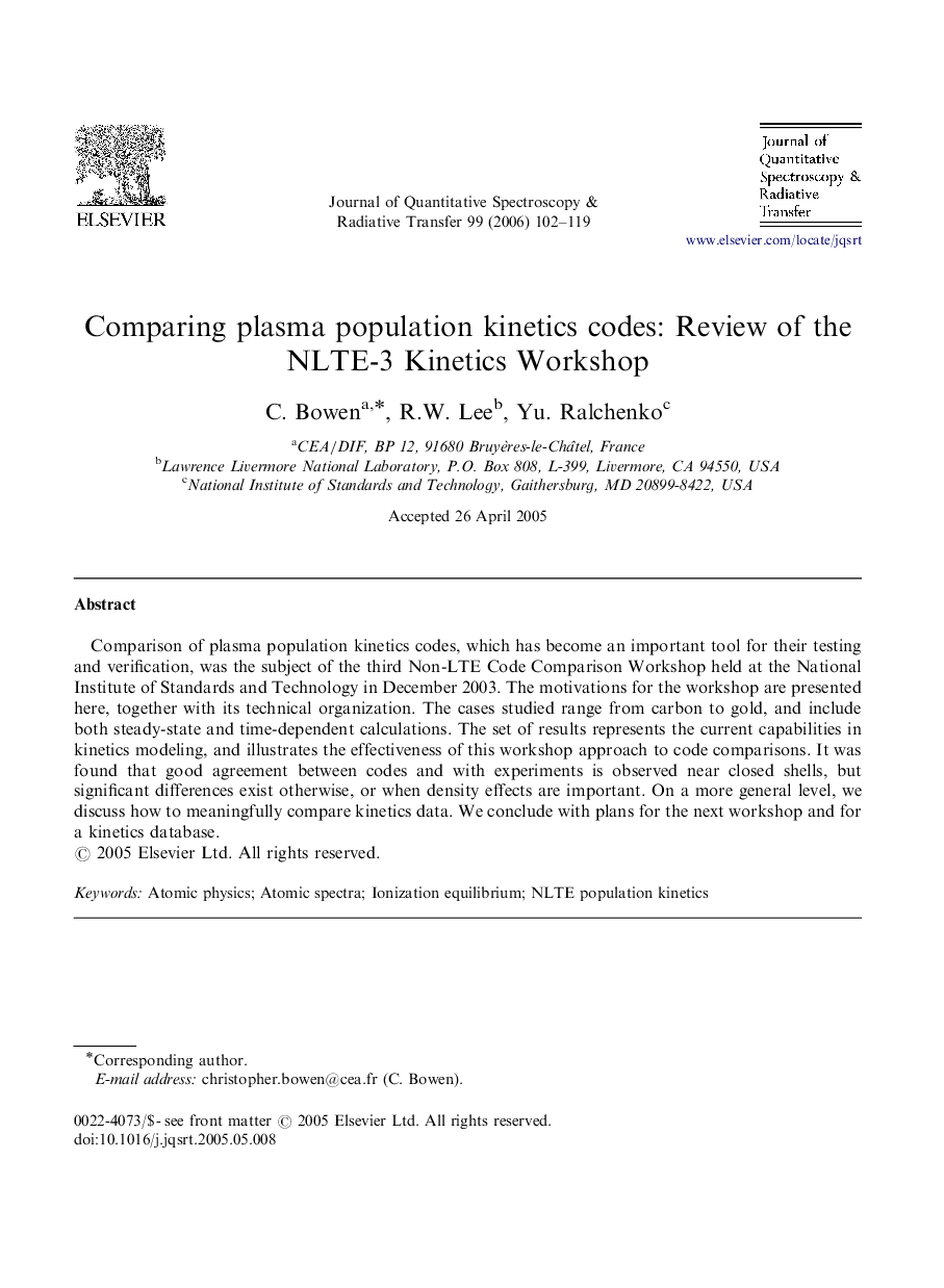 Comparing plasma population kinetics codes: Review of the NLTE-3 Kinetics Workshop