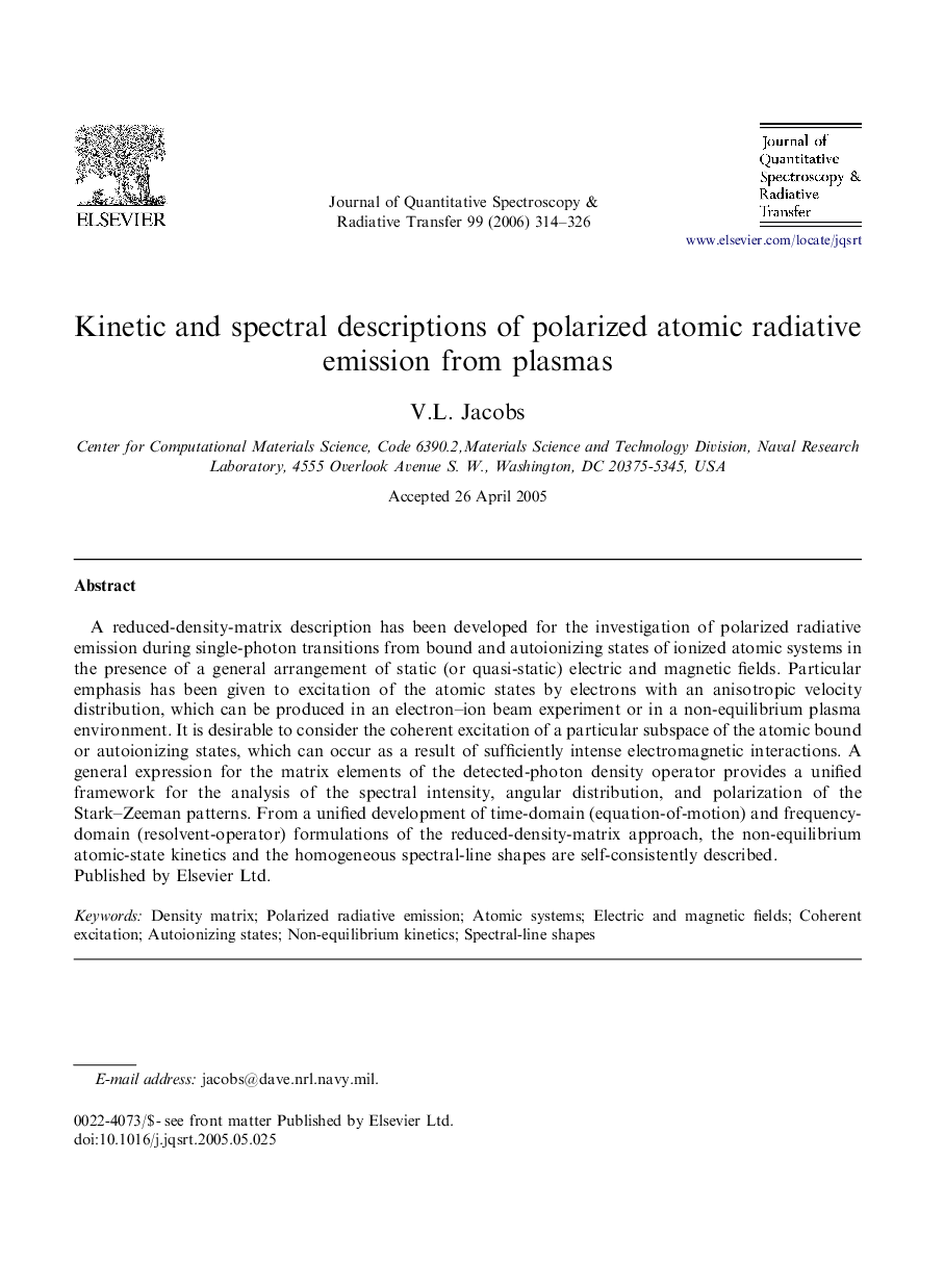 Kinetic and spectral descriptions of polarized atomic radiative emission from plasmas