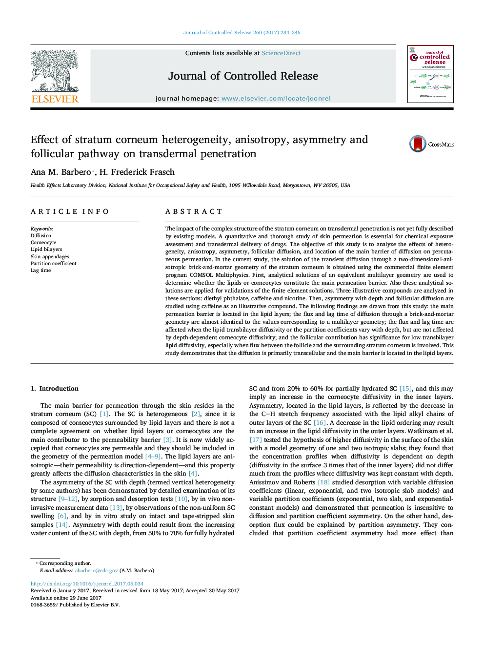 Effect of stratum corneum heterogeneity, anisotropy, asymmetry and follicular pathway on transdermal penetration