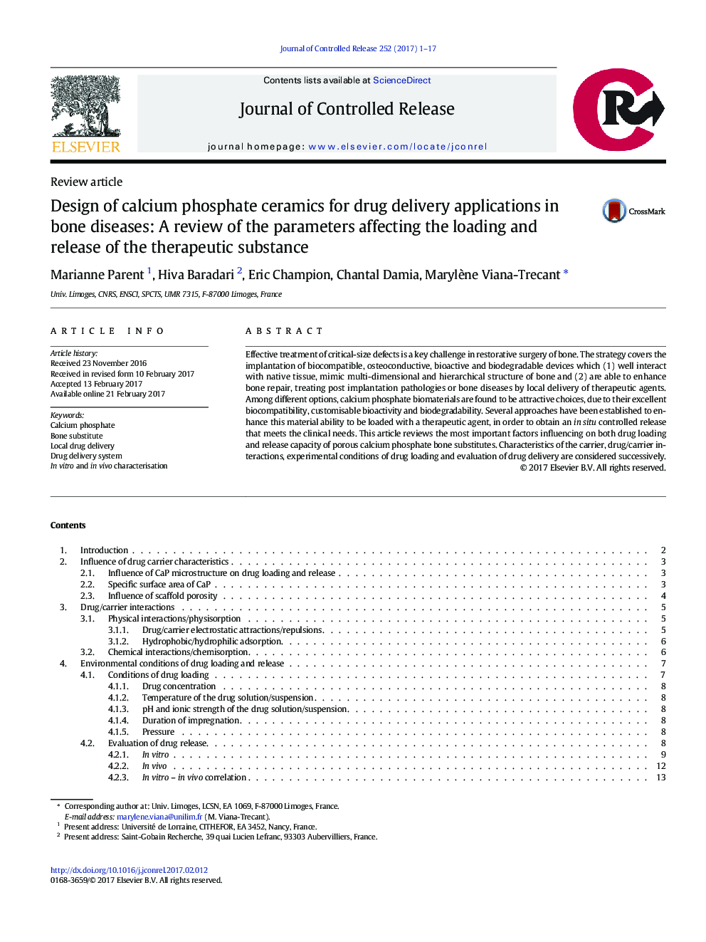 طراحی سرامیک فسفات کلسیم برای اعمال دارو در بیماری های استخوانی: بررسی پارامترهای موثر بر بارگذاری و انتشار مواد درمانی 