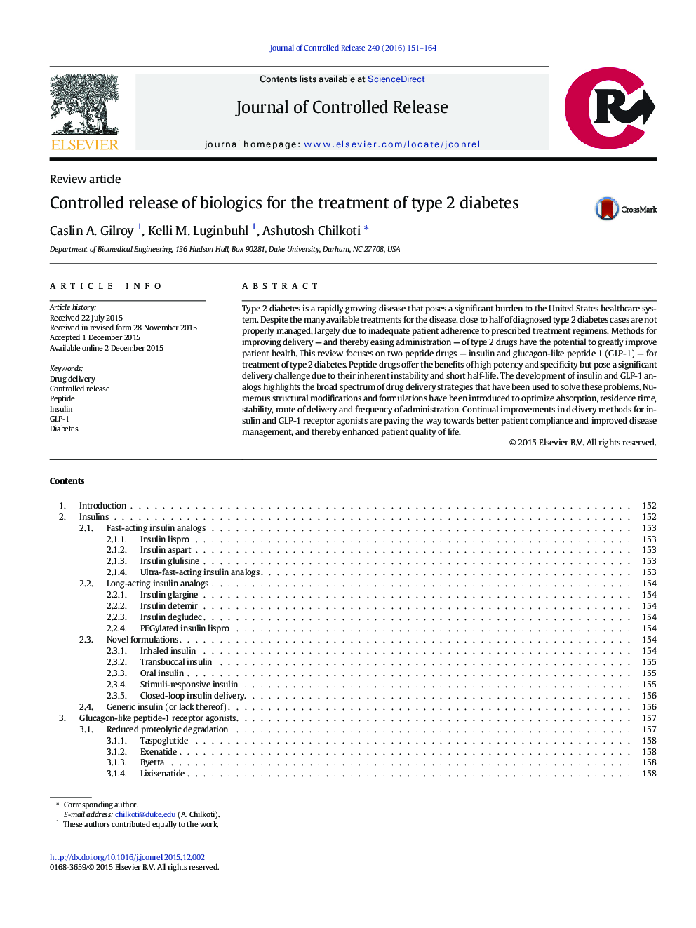 Controlled release of biologics for the treatment of type 2 diabetes