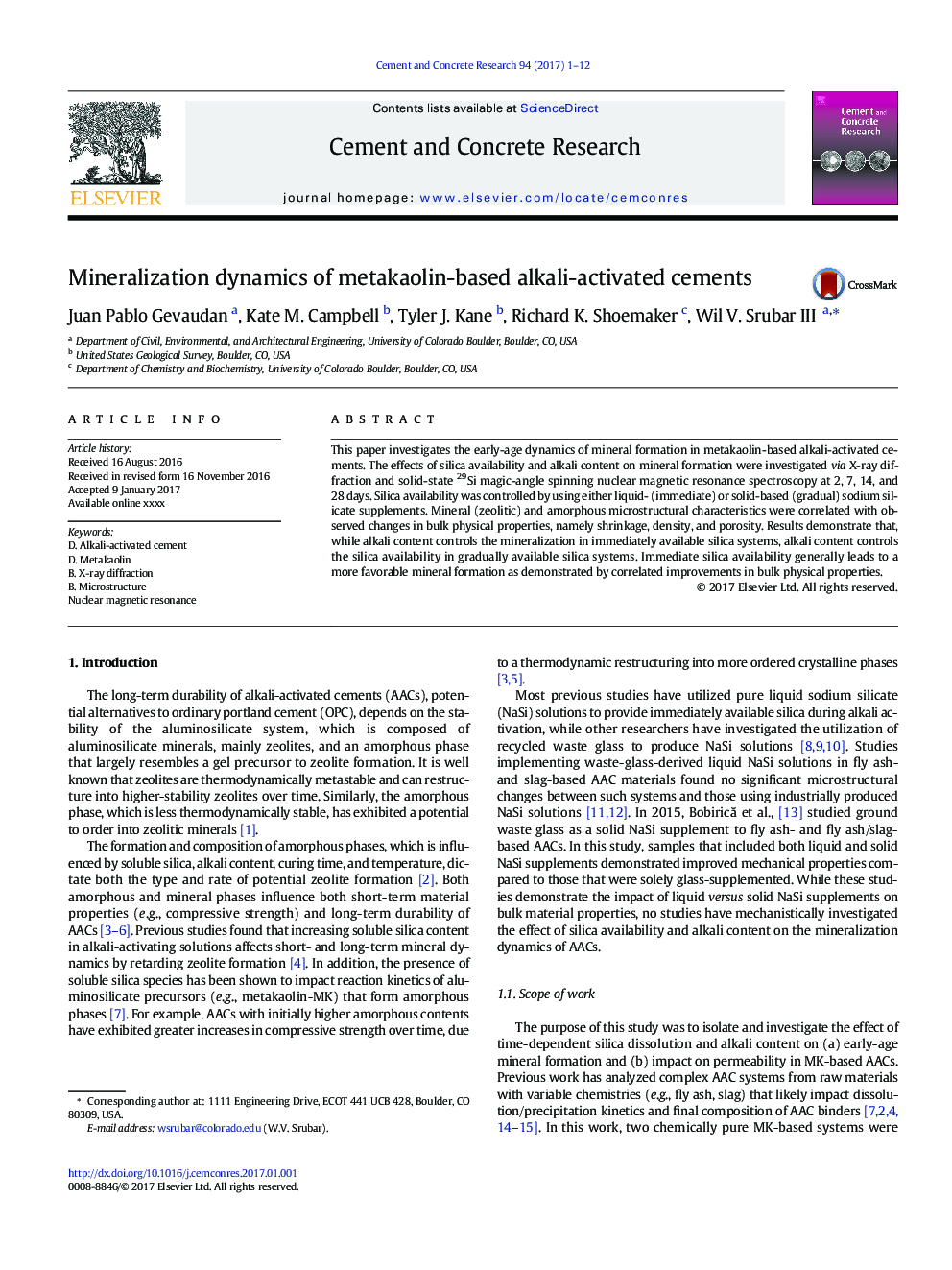 Mineralization dynamics of metakaolin-based alkali-activated cements