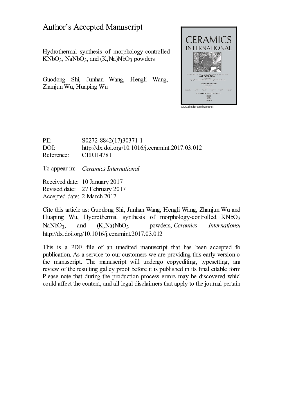 Hydrothermal synthesis of morphology-controlled KNbO3, NaNbO3, and (K,Na)NbO3 powders