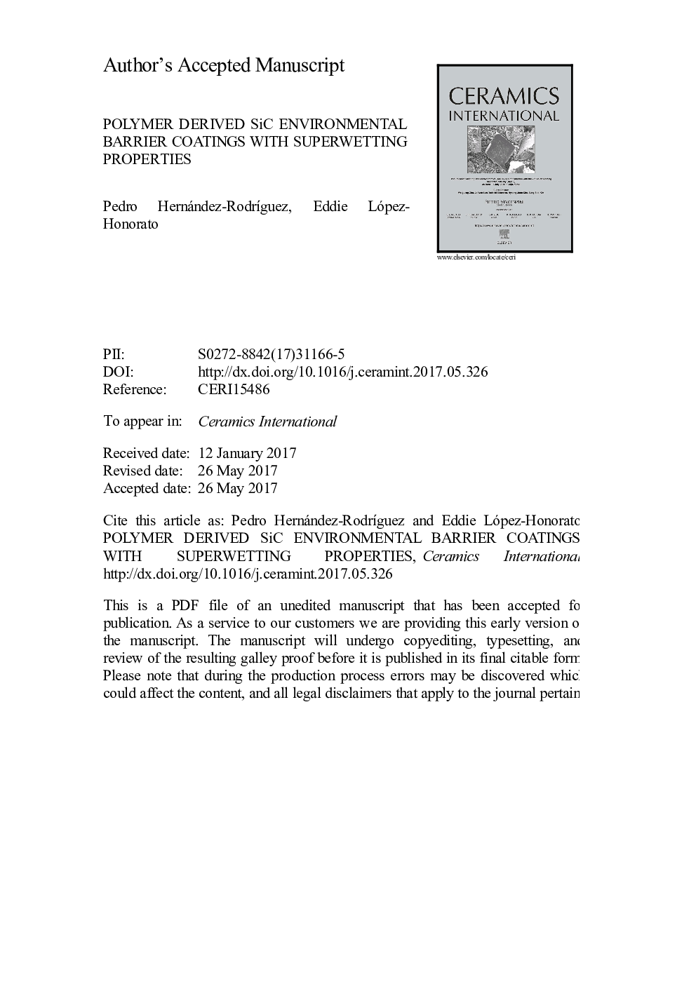 Polymer derived SiC environmental barrier coatings with superwetting properties