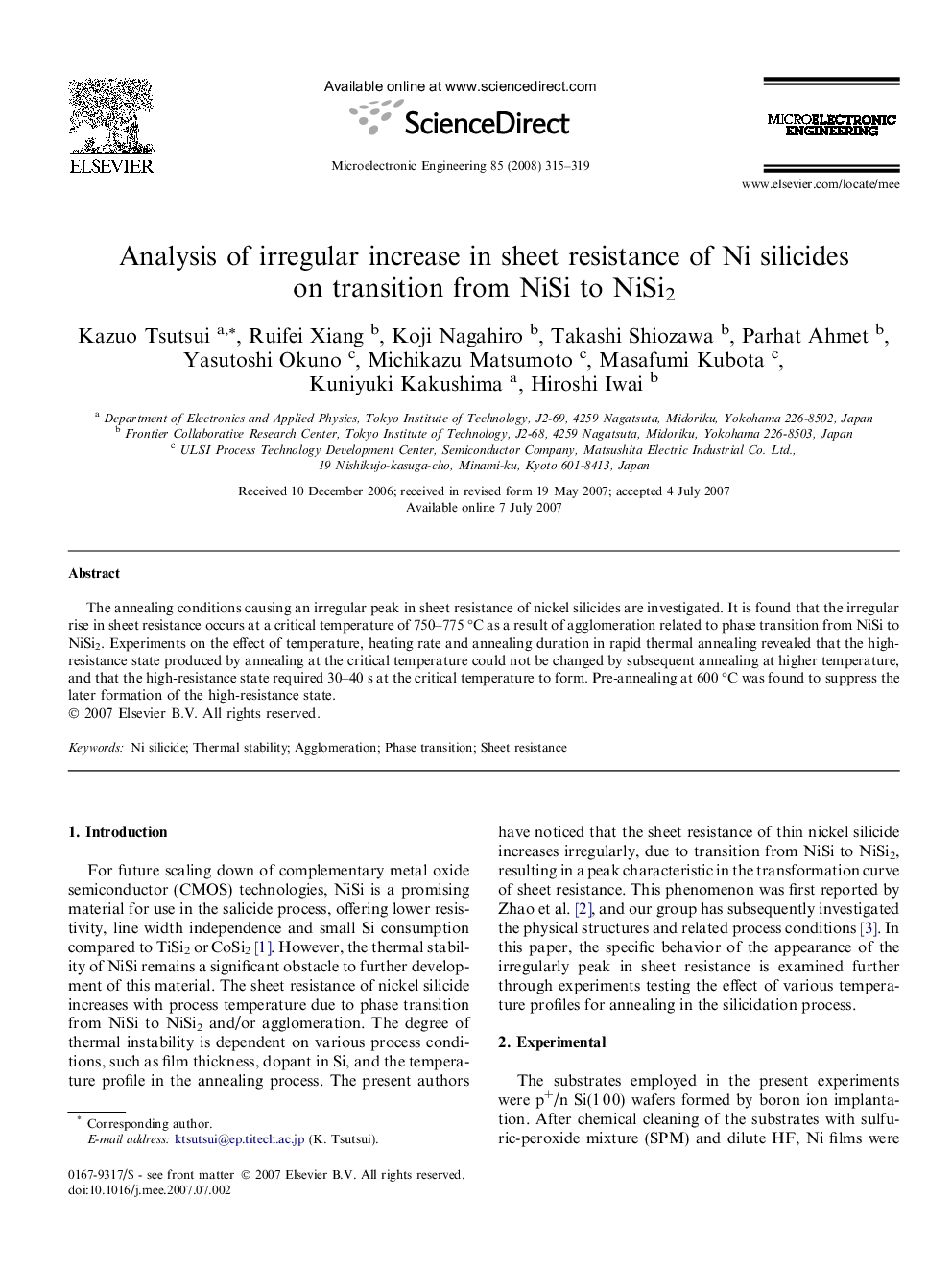 Analysis of irregular increase in sheet resistance of Ni silicides on transition from NiSi to NiSi2