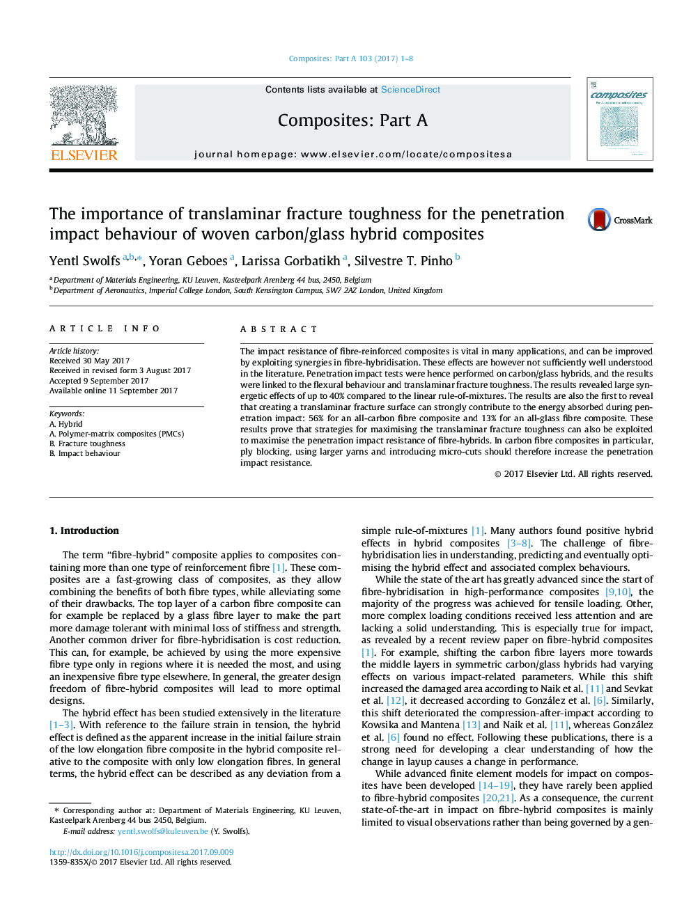 The importance of translaminar fracture toughness for the penetration impact behaviour of woven carbon/glass hybrid composites